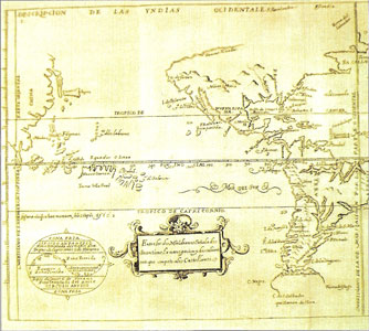 Mapa del Pacífico de Juan López de Velasco.
